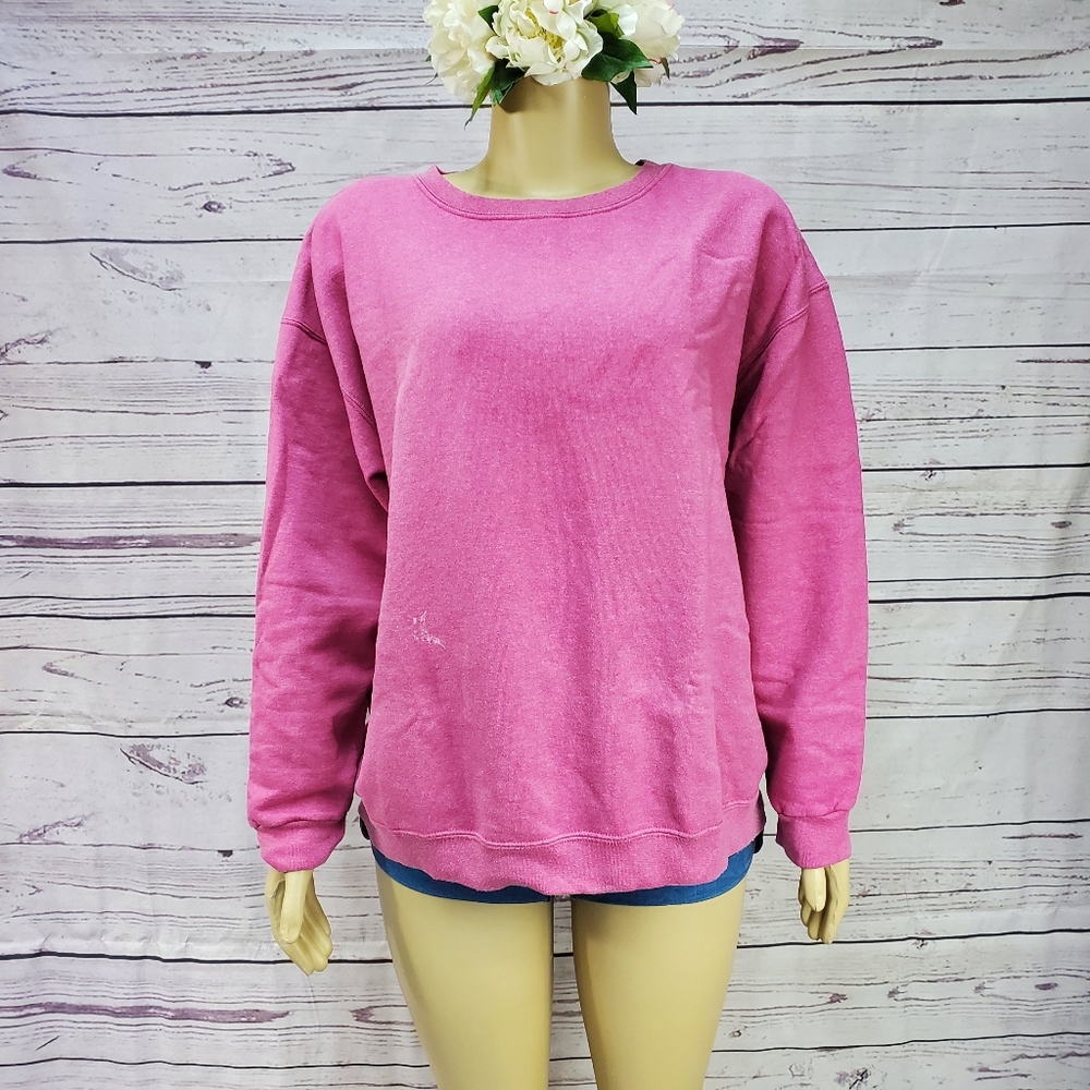 Large Pink Sweater – Cozy Casual Knit Pullover Soft Everyday Top - Picture 4 of 8